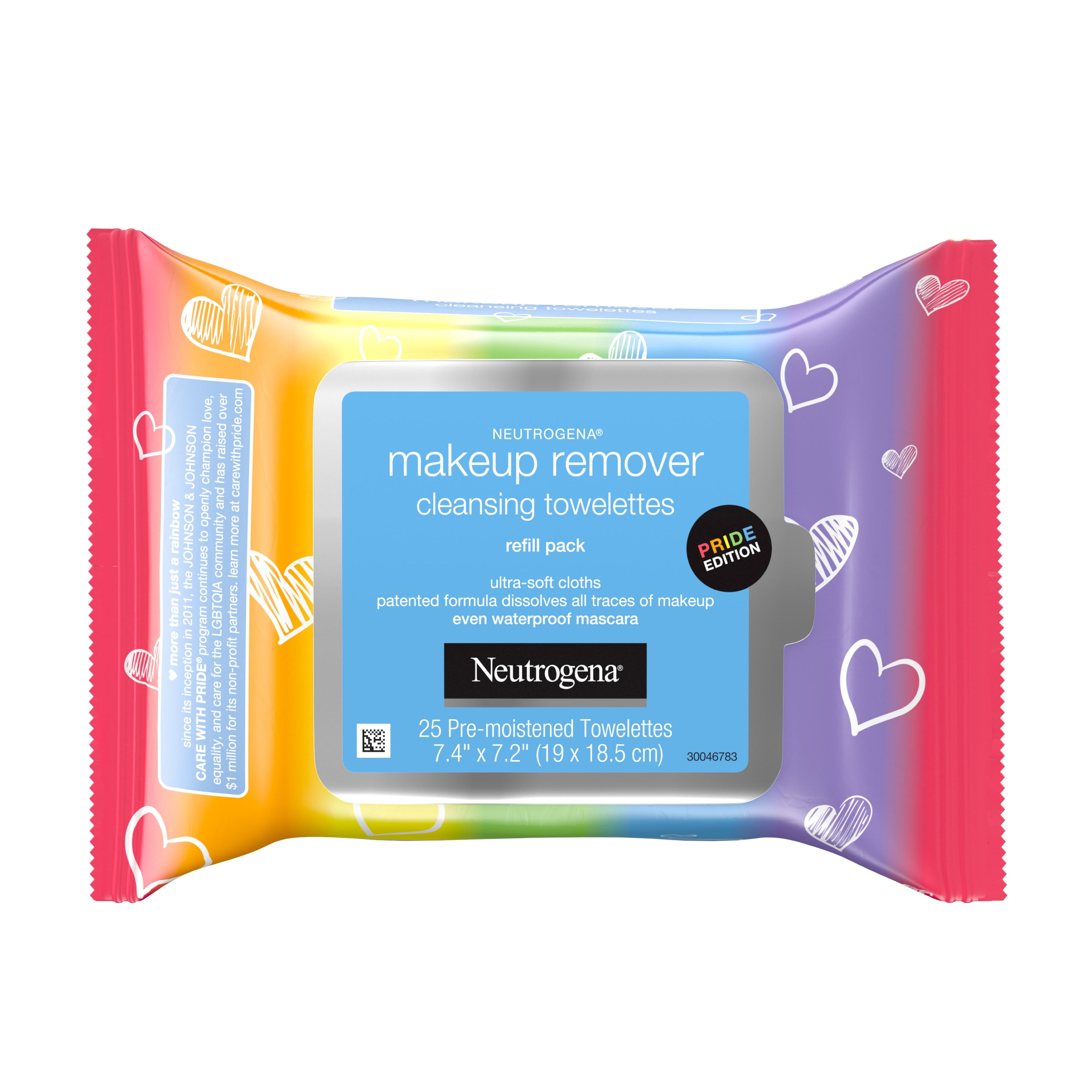 Neutrogena Makeup Remover Care with Pride Cleansing Towelettes, 25 ct