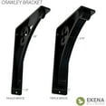 thumbnail image 2 of Ekena Millwork 1 1/2"W x 5 1/2"D x 8"H Crawley Wrought Iron Bracket, (Single center brace) (4-Pack), 2 of 4