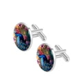 thumbnail image 2 of Peacock Men's Stainless Steel Cufflinks for Dress Shirts - Versatile Style for Any Occasion, 2 of 6