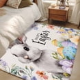 thumbnail image 4 of Happy Easter Area Rugs 2.7'x5', Washable Small Throw Rugs for Kitchen Bedroom, Spring Grey Bunny Colorful Eggs Flower Beige Indoor Outdoor Rug Non-Slip Low Pile Carpet Runner Reversible Floor Mats, 4 of 8