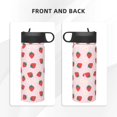 thumbnail image 3 of Sikiie Strawberry Floral Print 18OZ Insulated Straw Cup, Portable Leak-proof Sports Water Bottle, Stainless Steel Water Cup Suitable for Home and Outdoor, 3 of 8