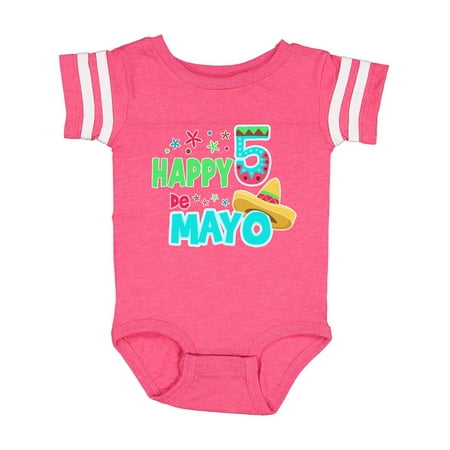 

Inktastic Happy Cinco de Mayo- sombrero Gift Baby Boy or Baby Girl Bodysuit