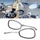 thumbnail image 3 of Set of 2 Retro Motorcycle Side Mirrors, L Bar & R Bar, Black, 10mm, 3 of 4