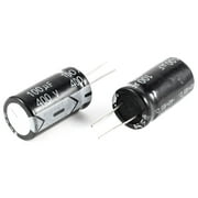 Unique Bargains 2pcs 100uF 400V 32x18mm Radial Lead Electrolytic Capacitors Black