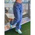 thumbnail image 3 of Jeans for Womens Wide Leg Baggy Loose Boyfriend Long Denim Pants Light Wash Vintage Fashion Trendy Vacation, 3 of 6