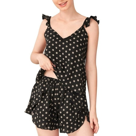 Sngxgn Womens Pajamas Set Long Sleeve Loungewear Soft Lounge Set with Pockets(Black S)