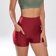 thumbnail image 2 of B91xZ Maillot de Bain pour Femmes 2024 Rétro Froncé Short de Bain Froncé Tankinis Culotte, Bordeaux S, 2 of 5