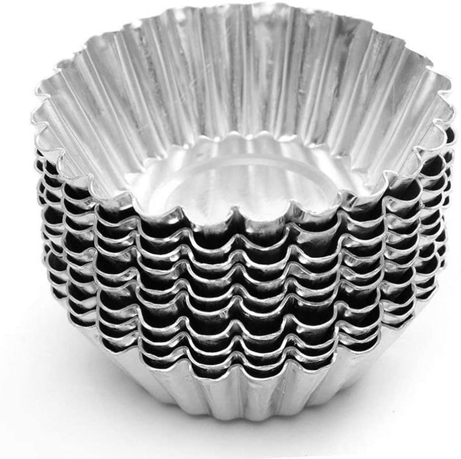 Details about   20PC Egg Tart Aluminum Cupcake Cake Cookie Mold Pudding Mould Tin Baking Tool 
