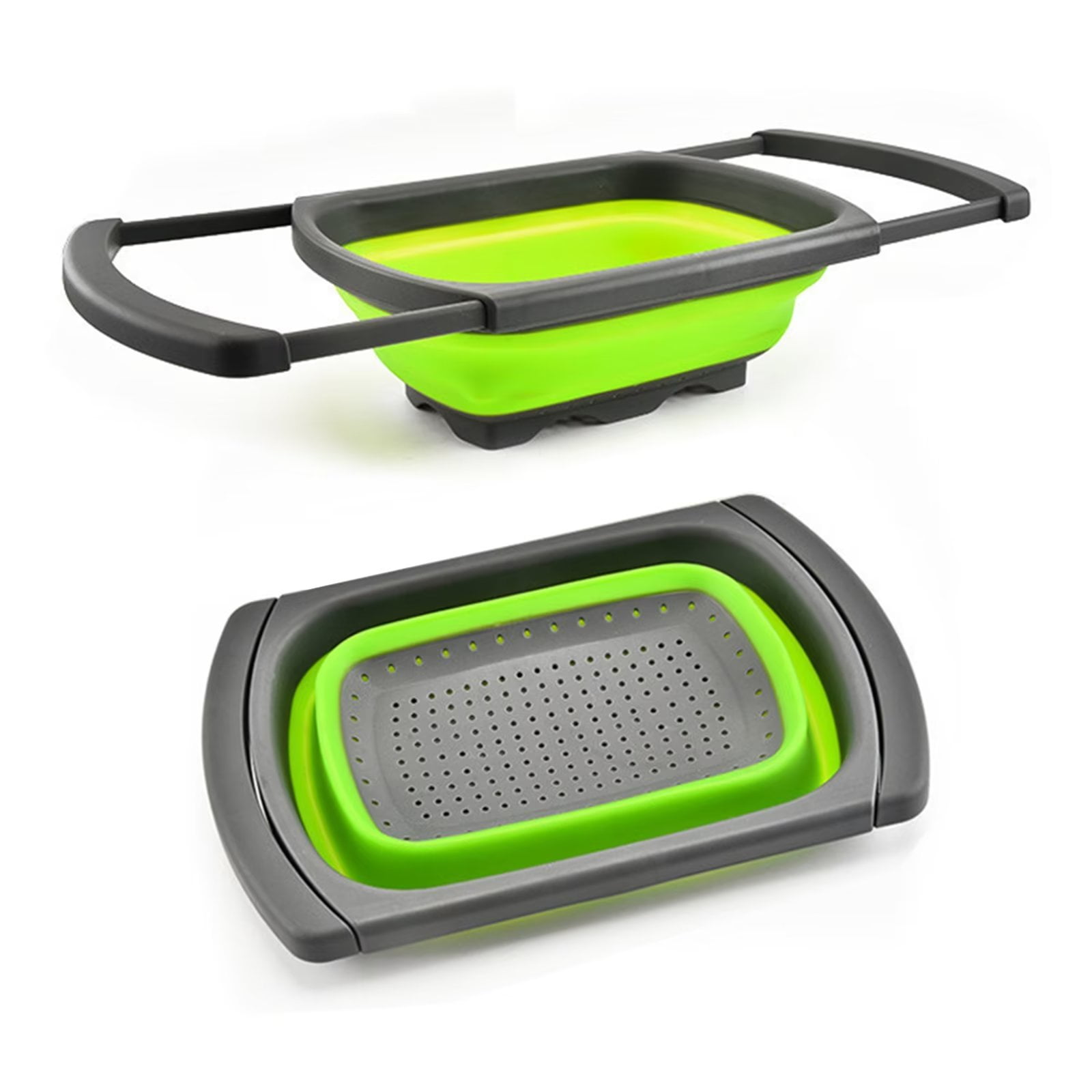 Hershuing 2PCS Collapsible Colander, Collapsible Strainer Over The Sink