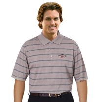 Monterey Club Men's Cotton Blend Stripe Texture Golf Polo Shirt #1127