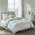 thumbnail image 2 of 510 Design Tinsley Queen 8 Piece Comforter Set in Seafoam/Grey, 2 of 5