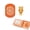 Orange Blessing, variant on Handmade Golden Turtle Feng Shui Amulet, Chinese Lucky Charm 2026 Edition, Talisman with Leather Sleeve