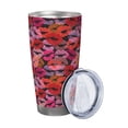 thumbnail image 2 of KLL Red Lips Kissing Print 40oz Stainless Steel Insulated Car Cup with Spillproof Lid - Keep Your Drink Hot or Cold on the Go-Straw Three-piece Set, 2 of 8