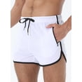 thumbnail image 3 of Men Quick Dry Athletic Shorts Multi-color Polyester Workout Training Short Pants With Zipper Pockets, 3 of 8