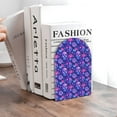 thumbnail image 6 of Susaid blue Skull purple flower1 Print Wooden Bookends Decorative Book Ends for Shelves Heavy Books Holder Organizer Non-Slip Desk Book End for Kids Room Office School 1 Pairs, 6 of 8