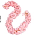 thumbnail image 3 of Guirnalda de ratán artificial con flores de cerezo (paquete de 4) | Enredadera colgante de 180 cm, color rosa, amarillo y blanco, para repisa de chimenea, decoración de Navidad, Acción de Gracias y, 3 of 8