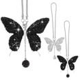 thumbnail image 1 of Adornos colgantes de mariposa para mujer, adorno de mariposa, colgante para coche, accesorios para espejo retrovisor, 2 uds., 1 of 6
