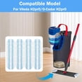 thumbnail image 2 of 4 Pack Mop Replacement Pads for OCedar H2prO Flat Mop System, Microfiber Refills Heads Replacements for Vileda H2prO Flat Floor Mop, Washable & Reusable Pad Refills for Deep Cleaning, 2 of 4