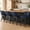 Leather-Blue, variant on Swivel Counter Height Bar Stools, Set of 2, 27'' Modern Bar Stool with Curved Back and Solid Wood Legs, Bar Stools for Kitchen Island, Faux Leather Brown