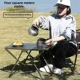 thumbnail image 4 of Mesa plegable portátil para acampar, mesa de picnic plegable multifuncional para exteriores, borde hueco, artículo colgante, senderismo, barbacoa, 4 of 4