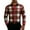 Red#1, variant on Xuniizn Mens Button Down Shirt, Christmas Plaid Long Sleeve Breathable Casual Festival Classic Tops, Lightweight Soft Cozy Big & Tall Shirts, S-3XL