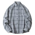 thumbnail image 2 of Mens Sweatshirt 2025 Flannel Shirt for Men Western Cowboy Long Sleeve Casual Work Shirts Lightweight Flannel Shirts with Two Pockets, 2 of 9