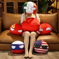 thumbnail image 2 of 10-50cm Country Ball Toys Plush Polandball Hand Warmer Pillow Countryball Ussr Usa France Russia Uk Japan Germany Italy Decor, 2 of 3