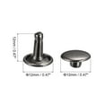 thumbnail image 2 of 100 Sets Leather Rivets 12x12mm Double Cap Rivets Gun-black, 2 of 6