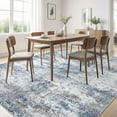 thumbnail image 3 of BERTHMEER 6'x9' Area Rug for Living Room,Modern Washable Rug Indoor Non-Slip Rugs for Kitchen Bedroom Dining Room,Blue&Gray, 3 of 8