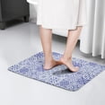 thumbnail image 4 of Blue Ethnic Geometric Pattern Flannel Non Slip Door Rugs,Washable Door Mats Indoor,Decorative Door Mats,Dirt-Resistant and Absorbent Doormat for Entrance,Bedroom,Kitchen,Bathroom,23.5x16in(60x40cm), 4 of 5