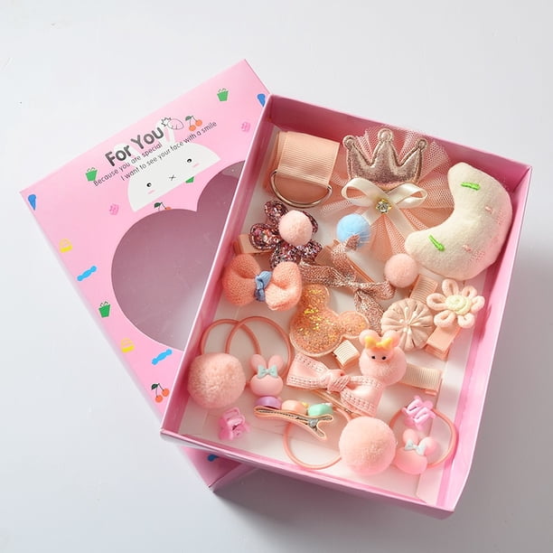 18Pcs/Set Children Cute Cartoon Flower Fruit Rubber Bands Hairpins Girls Lovely Hair Clips Kids Hair Bands Hair Accessories Gift12 He Qiyong unisex