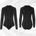thumbnail image 4 of QHFBli Girls Long Sleeve Rash Guard Swimsuit One Piece Zipper Surfing Bathing Suit, 4 of 8