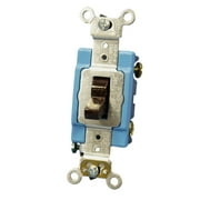 Leviton 1201-2 Brown Industrial Grade Single Pole Toggle Light Switch 15A