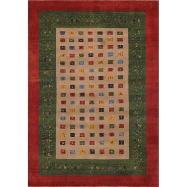 Pasargad Home Gabbeh Hand-Knotted Lamb's Wool Area Rug 5' 1" X 7' 2" Brown
