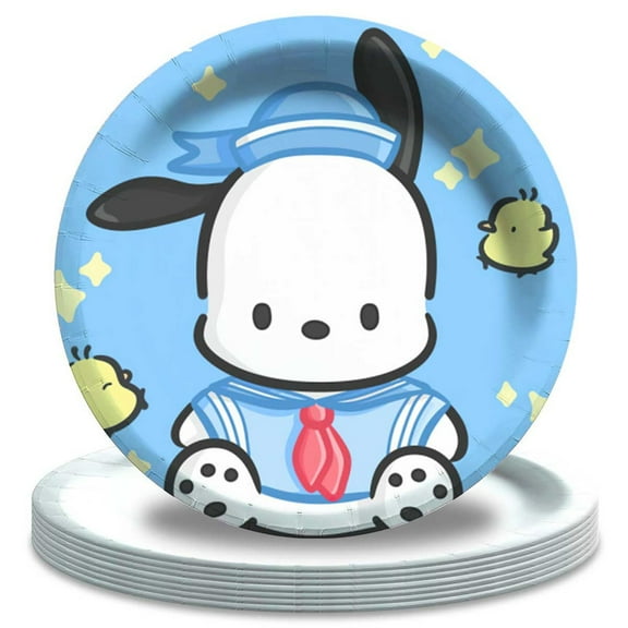 Pochacco Paper Plates Birthday Decorations Party Supplies Tableware Disposable Dinnerware