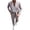 Brown, variant on Men's Two Piece Suit Set Long Sleeve Notched Lapel Two Button Blazer Matching Flat Front Dress Pants Business Wedding Outfit