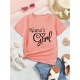 thumbnail image 2 of Adorable "Nana's Girl" Pink Graphic Tee for Girls - Comfy Cotton Casual Summer Top with Short Sleeves, Round Neck - Perfect Gift Idea, 2 of 7