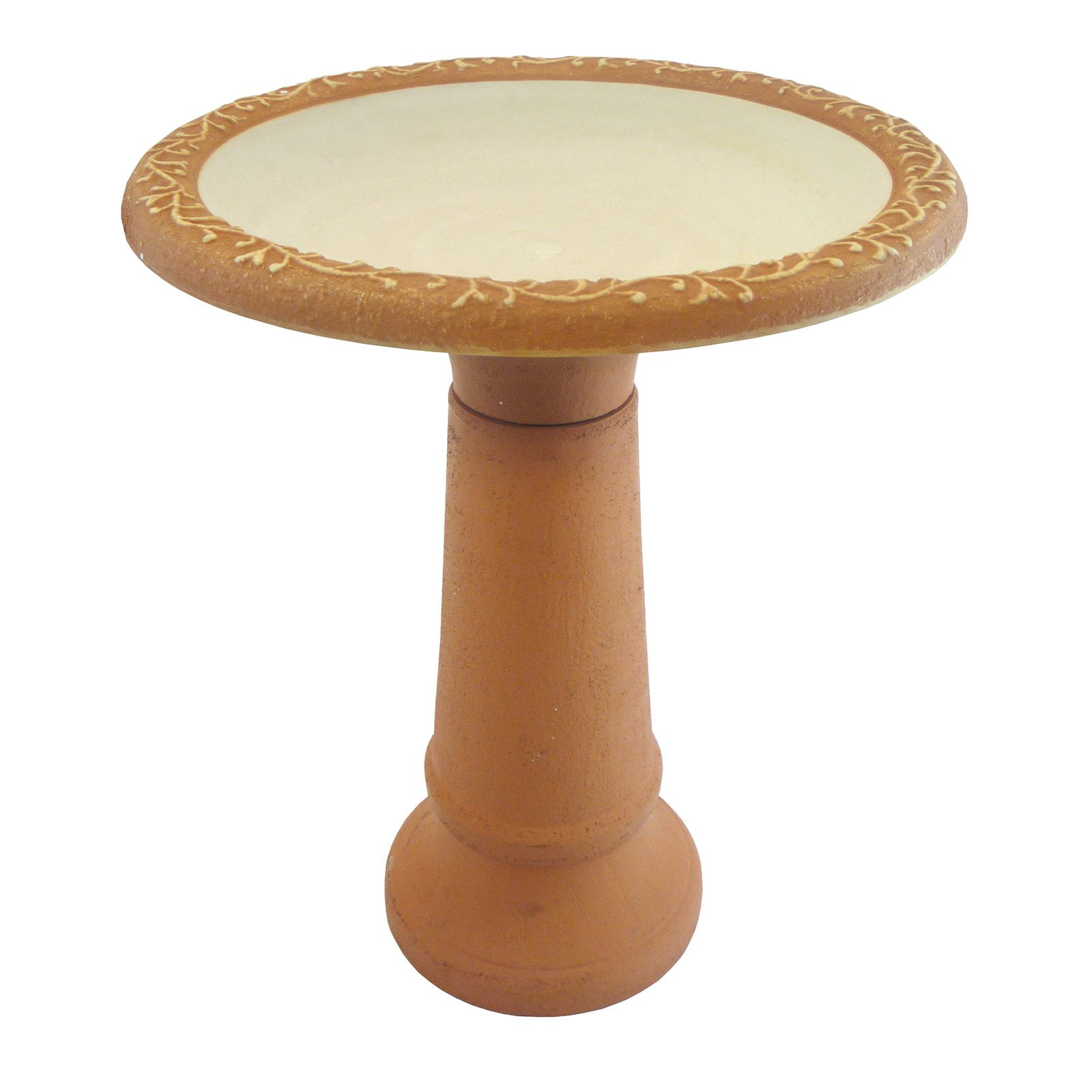 Tierra Garden 25 in. Sand Fiber Clay Birdbath by Tierra-Derco International LLC