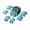 Sky Blue, variant on Outoloxit 7-Piece Kids Protective Gear Set with Helmet, Knee Pads, Elbow & Wrist Guards for Biking Skateboarding Roller Skating