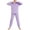 Purple, variant on Hrsba Boys and Girls Cotton Outfit set Kids Print Long Sleeve Crew Neck Top and Long Pants Homewear Set