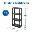 thumbnail image 3 of Gracious Living 4 Shelf Knect-A-Shelf Fixed Height Light Duty Storage Unit, 3 of 9