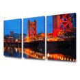 thumbnail image 4 of TISHIRON 3PCS Framed Canvas Wall Art Set,36"x24" Bridge Crosses the Sacramento River Canvas Art Decor, 4 of 7