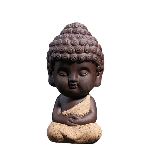 Cute Mini Buddha Ornaments Exquisite Purple Pottery Statuette Desktop Tea Tray Display Home Decor Unique Gift Walmart Com Walmart Com