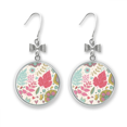 thumbnail image 1 of Painted Flowers Paint Bow Earrings Drop Stud Pierced Hook, 1 of 3