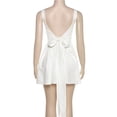 thumbnail image 6 of Women'S Summer Corset Mini Dress Square Neck Flowy A Line Cute Graduation Short Dresses White XL, 6 of 9