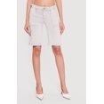 thumbnail image 3 of Women's VIP Denim Bermuda Shorts with Strap Detail, 3 of 4