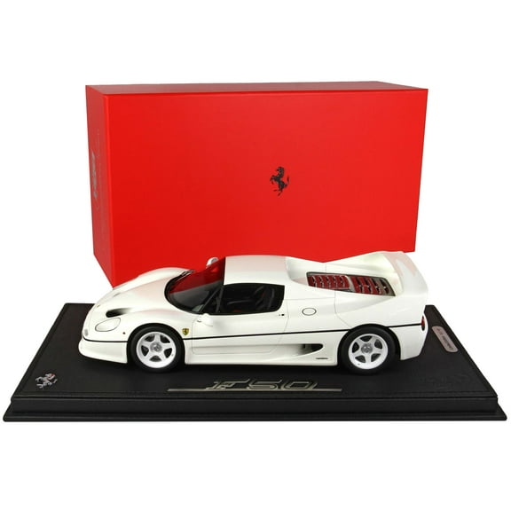 1995 Ferrari F50 Coupe Avus White with DISPLAY CASE Limited Edition to 40 pieces Worldwide 1/18 Model Car by BBR