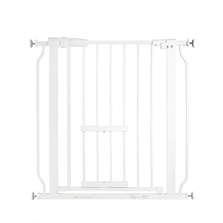 BalanceFrom Safety Gate with Pet Door 36-Inch Tall, Fits 29.1 - 33.8 Inch for Doorways and Stairways, White