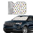 thumbnail image 3 of Kdxio French Bulldog With Coffee Cup Print Front Windshield Sun Shade,Folding Auto Sunshade for Car Truck SUV-Medium, 3 of 7