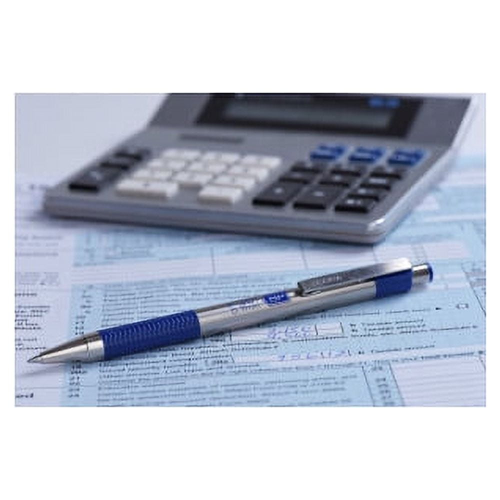 Zebra Pen BCA F-301 Stainless Steel Ballpoint Pens Fine Pen Point - 0.7 mm Pen Point Size - Refillable - Retractable - Black - Stainless Steel Stainless Steel Barrel - 12 / Dozen